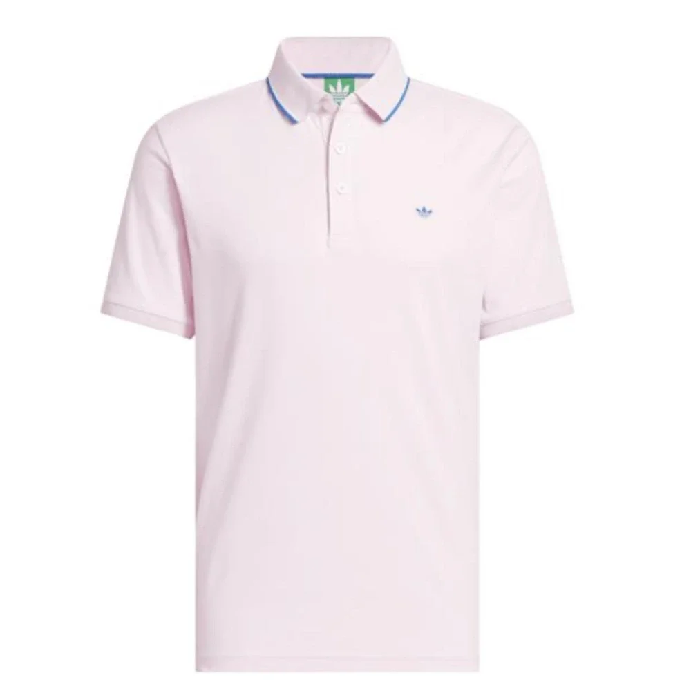 adidas Originals Men Twistknit‎ Trefoil Golf Polo JH3862 Short Sleeve PINK Small